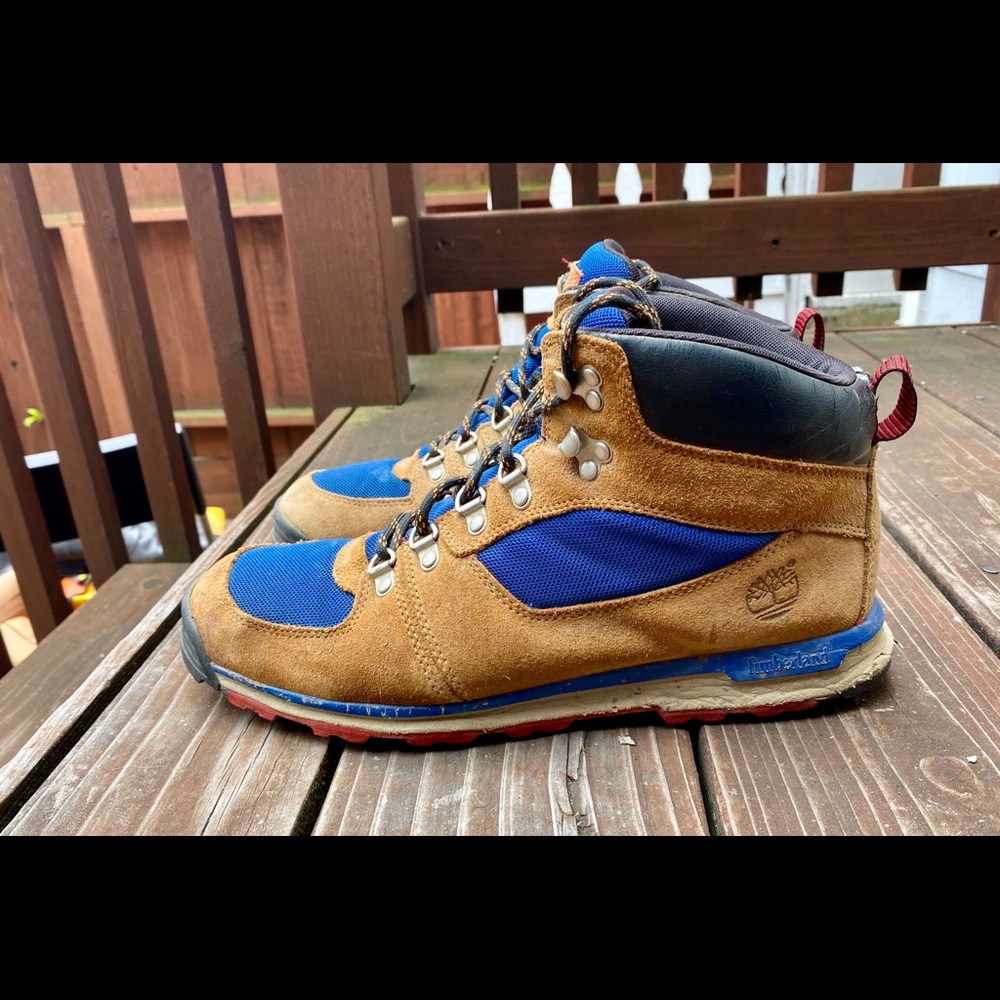 Timberland Suede Hiking Boots with Custom Laces